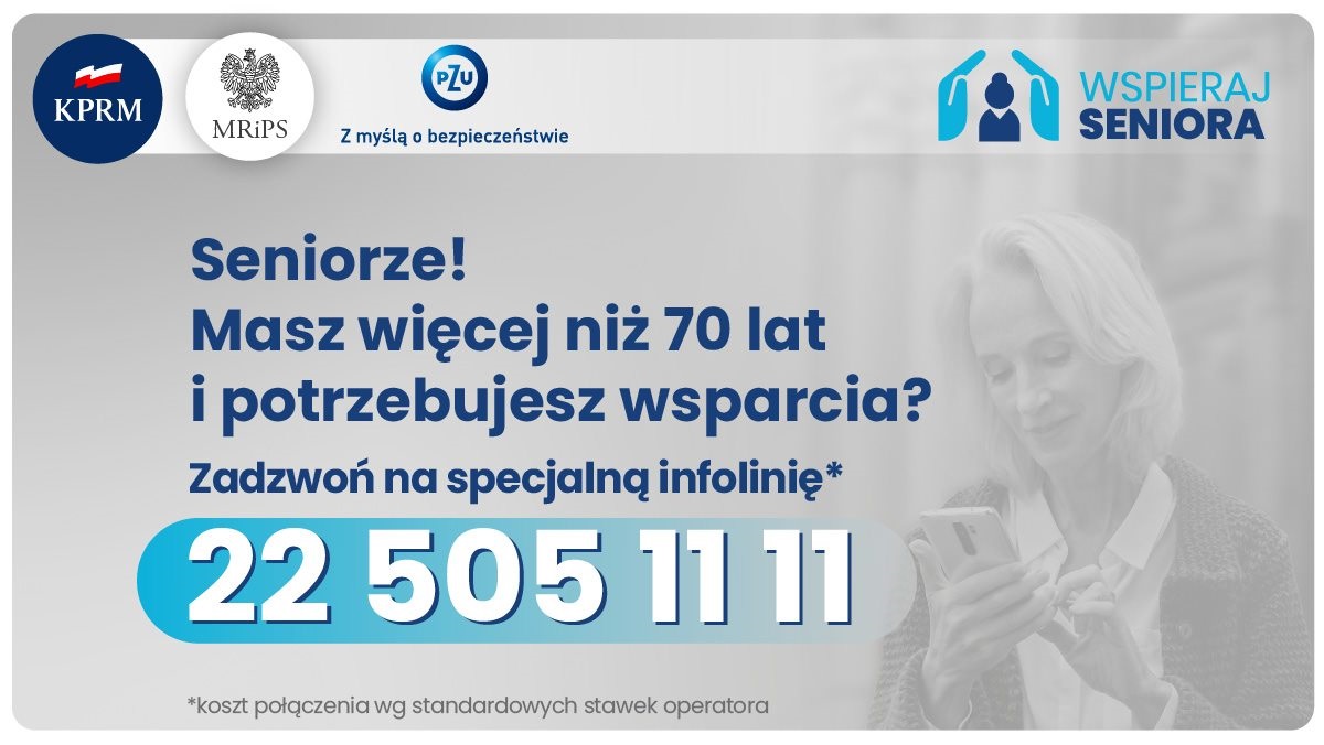 Grafika promująca program Wspieraj Seniora