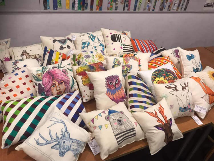 Podusie przygotowane przez wychowanków MOPT